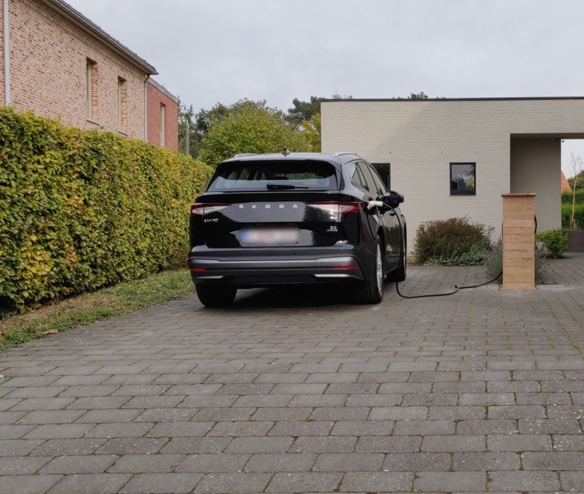 A Skoda EV charging